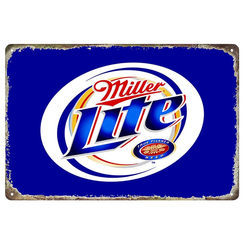 Vintage Miller Lite Beer Tin Sign
