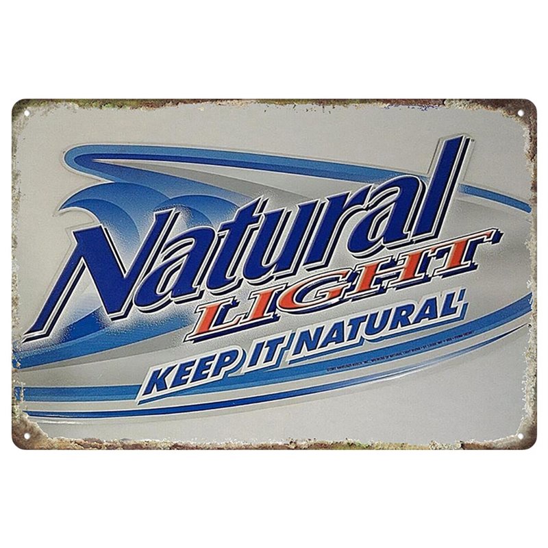 Vintage Natural Light Beer Tin sign