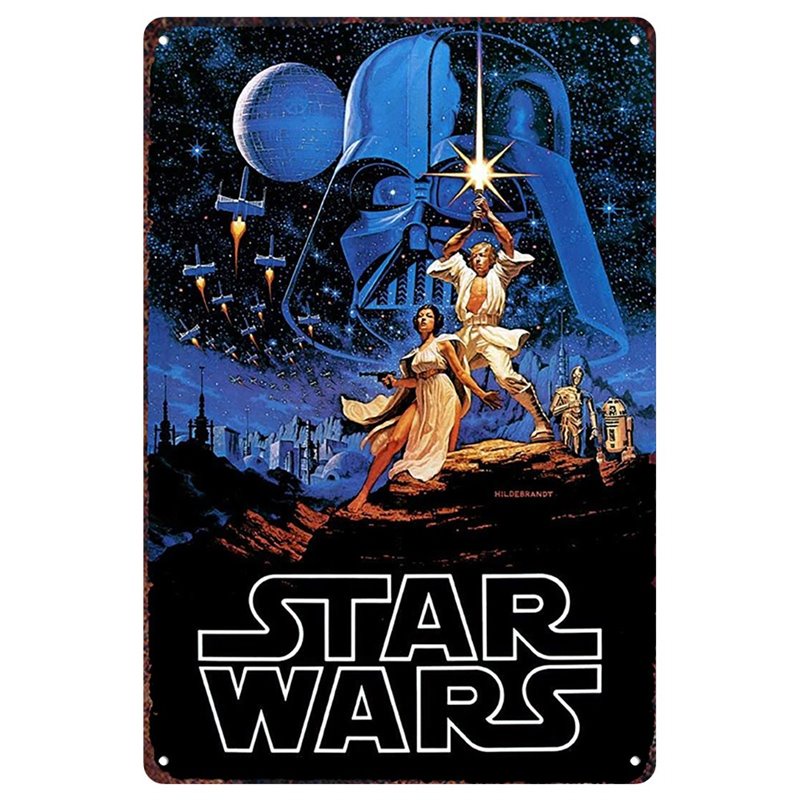 Vintage 1977 Star Wars Tin Sign