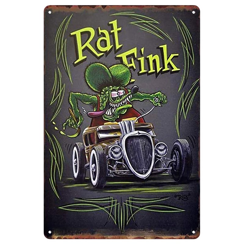Vintage Rat Fink Tin Sign