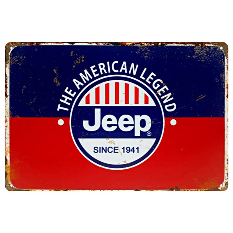 Vintage Jeep The American Legend Tin Sign