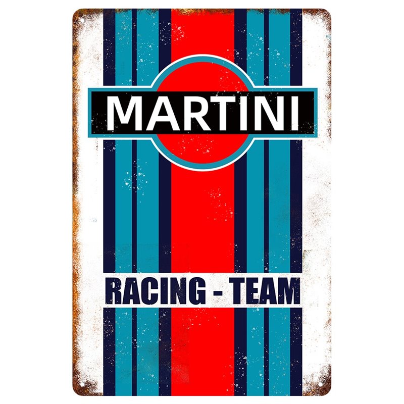 Vintage Martini Racing Time Tin Sign