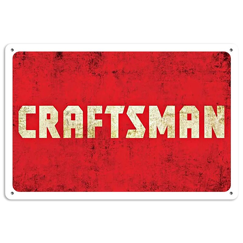 Vintage Craftsman Power Tools Metal Tin Sign