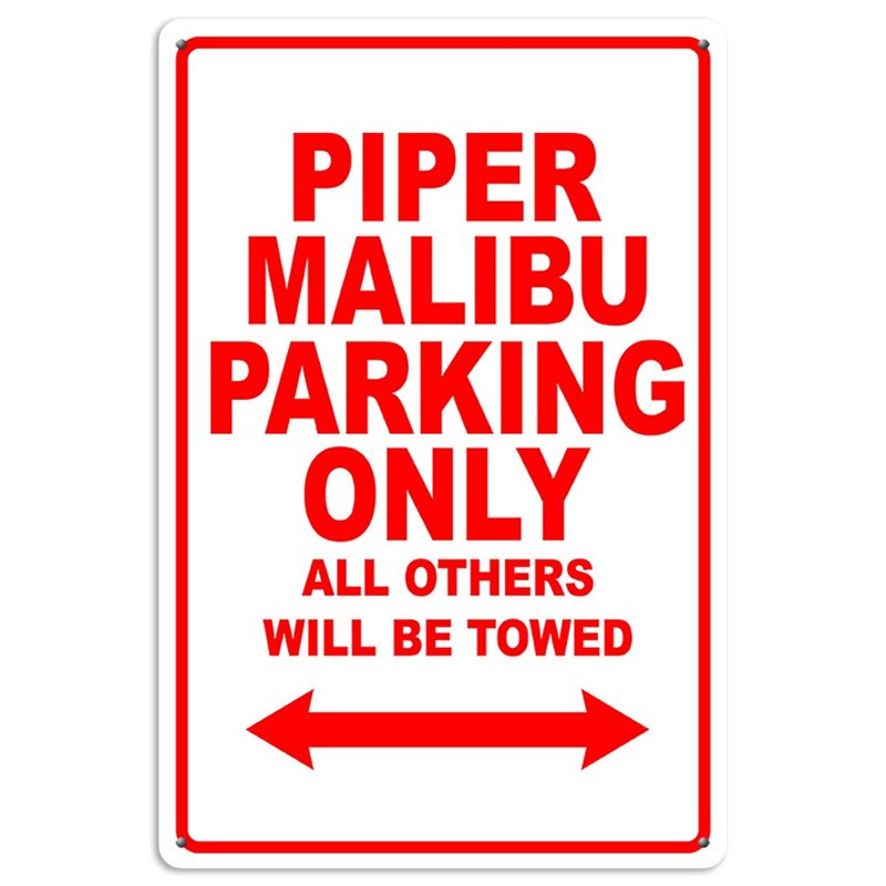 Piper CUB Parking Only All Others Will Be Towed Metal Tin Sign