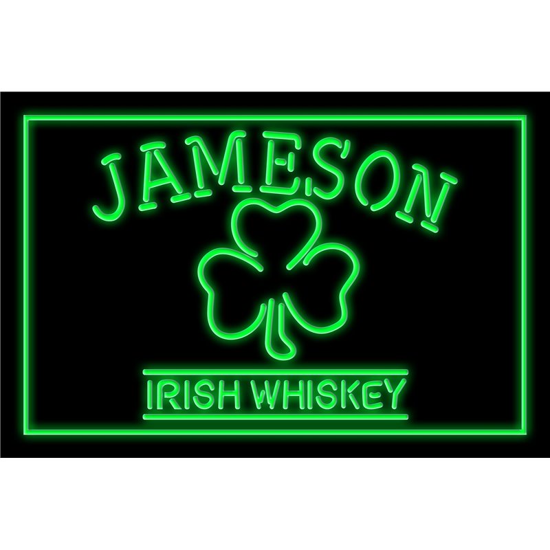 Jamesons Irish Whiskey Leaf LED Sign