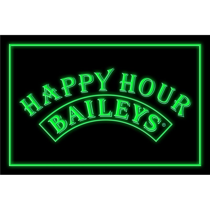 Baileys Happy Hour Bar LED Sign