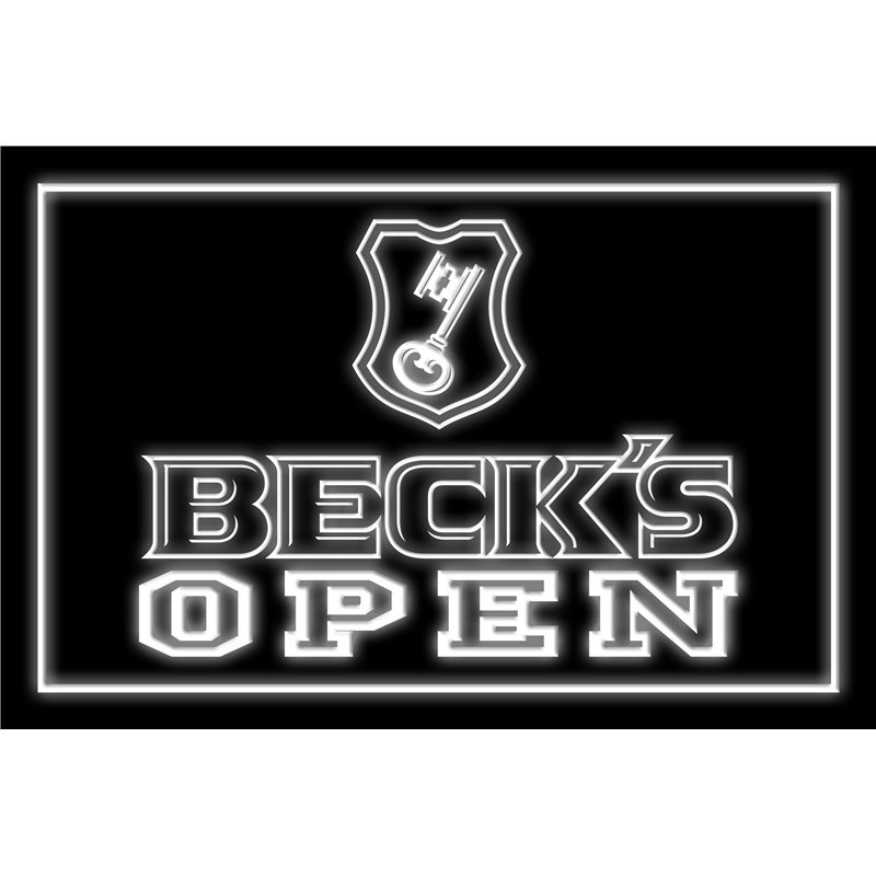 Beck's Beer OPEN Bar LED Sign