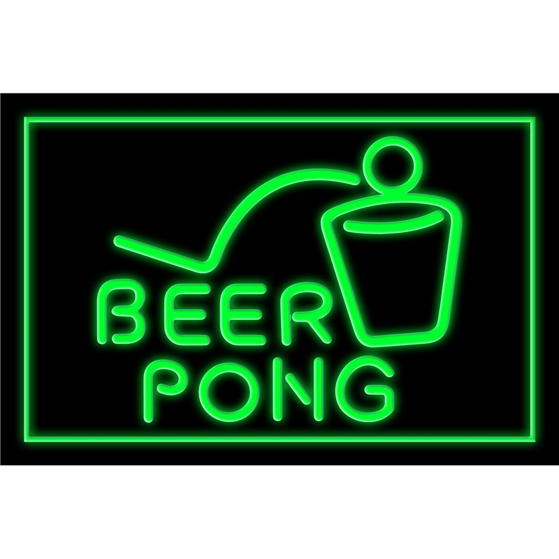 Beer Pong Bar Pub Club Game LED Sign