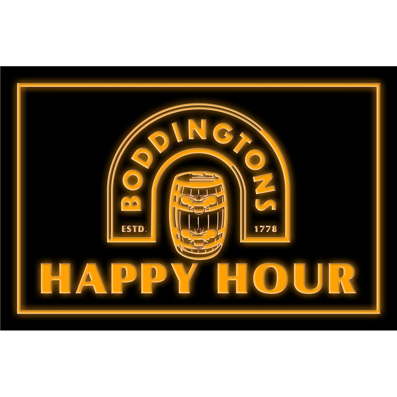Boddingtons Beer Happy Hour LED Sign