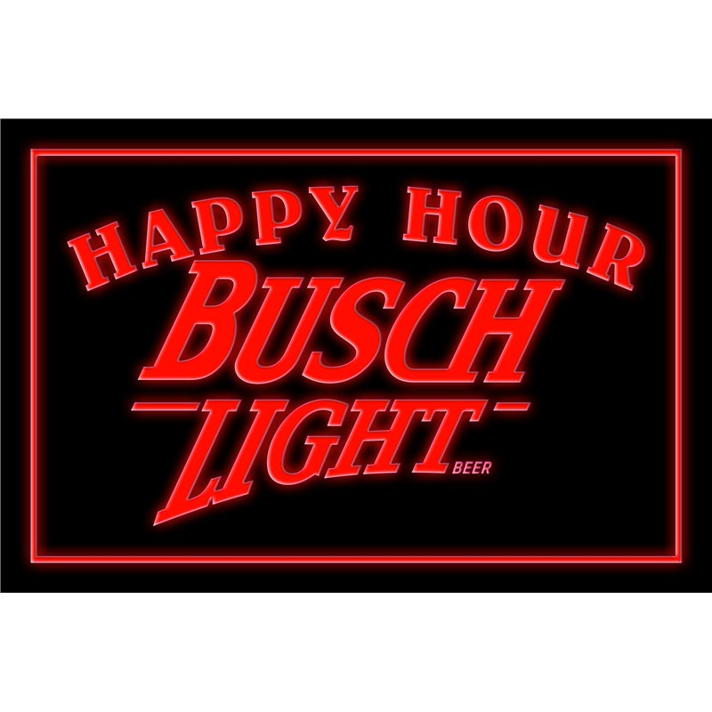 Busch Light Beer Happy Hour Bar LED Sign