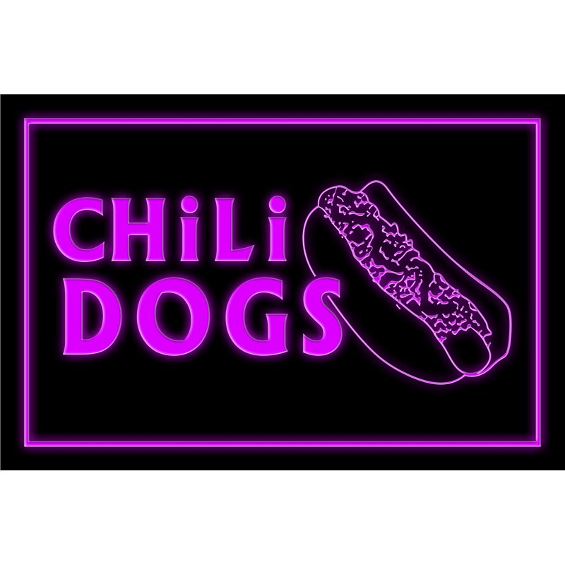 Chili Dogs Hot Dog Fast Food LED Sign
