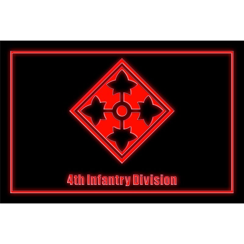 US Army 4th Infantry Division LED Sign