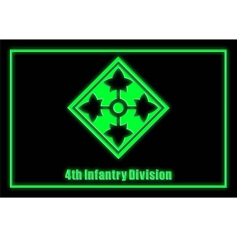US Army 4th Infantry Division LED Sign