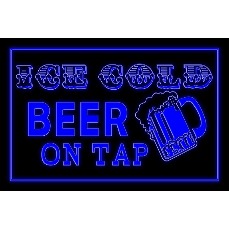 Ice Cold Beer On Tap Led Sign