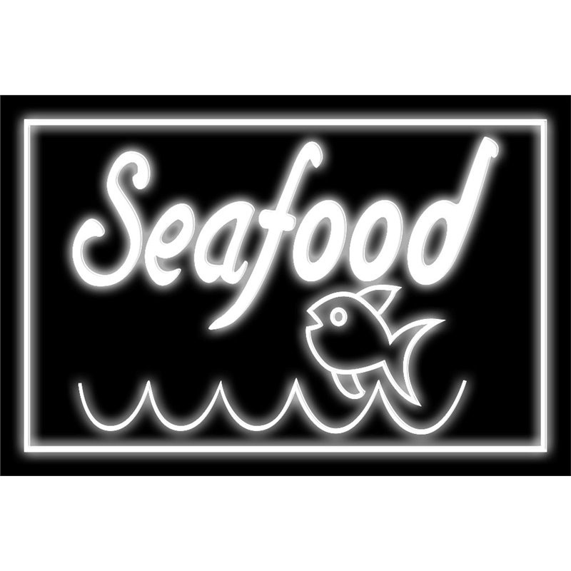 Fresh Seafood Fish Restaurant LED Sign