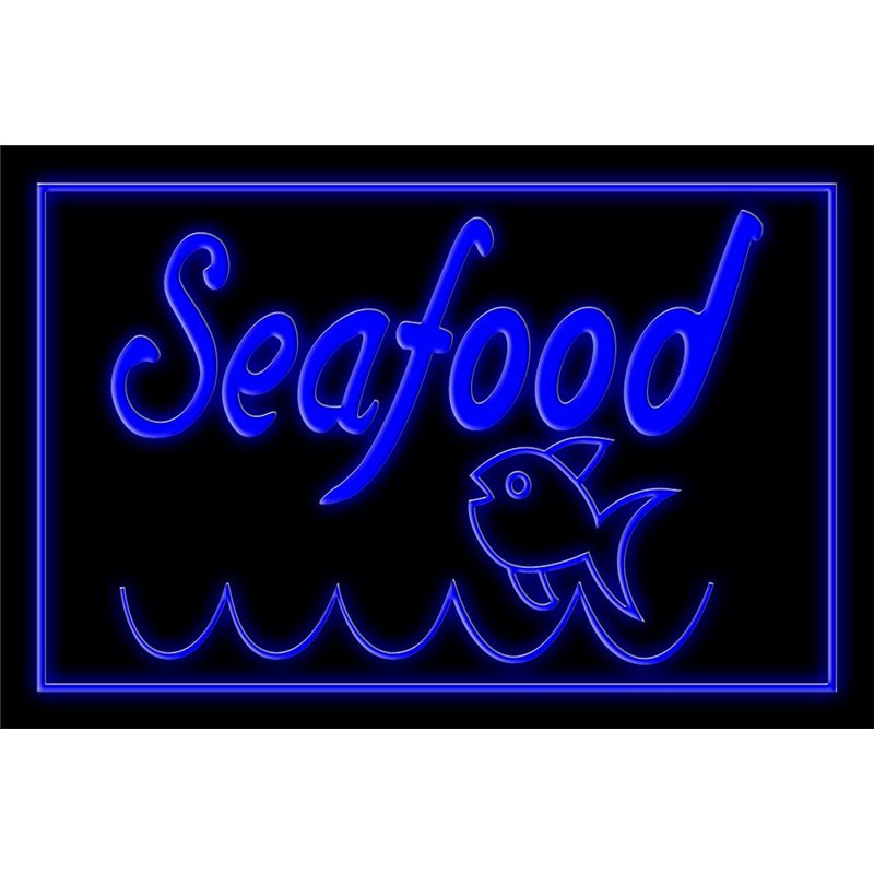 Fresh Seafood Fish Restaurant LED Sign