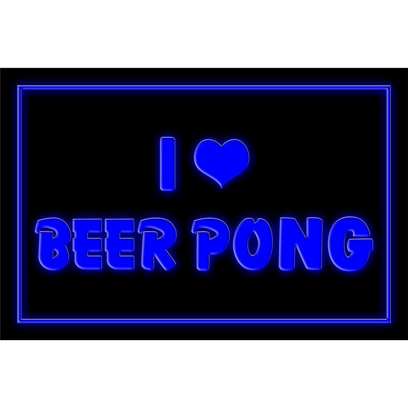 I Love Beer Pong LED Sign