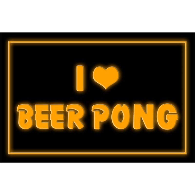 I Love Beer Pong LED Sign