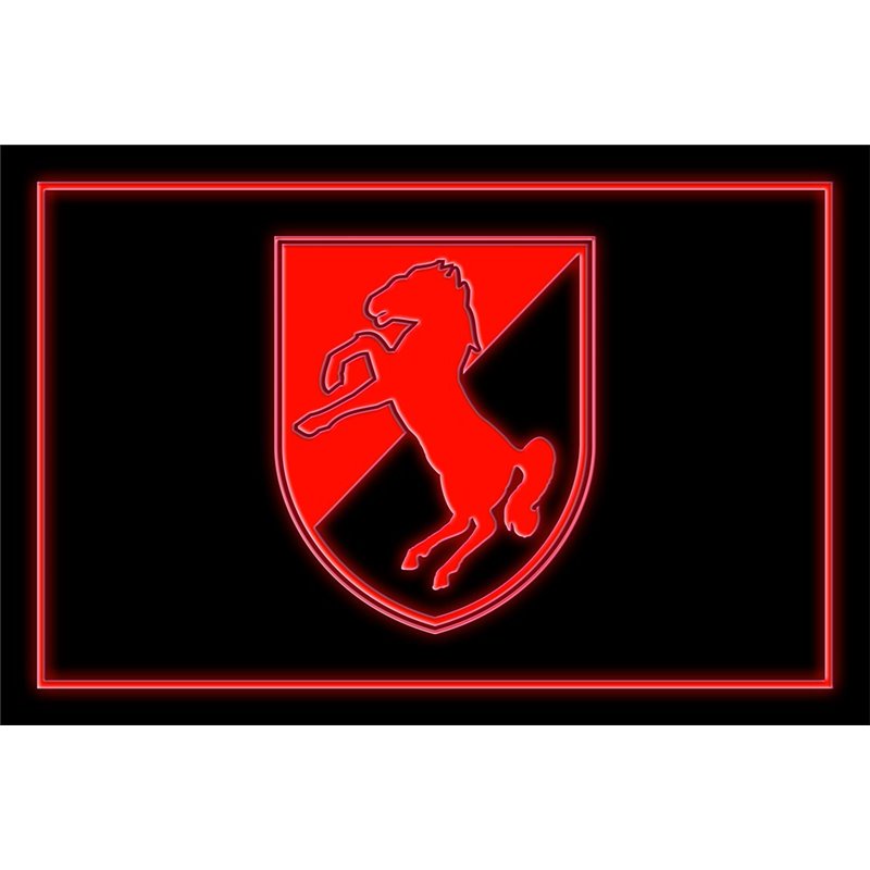 US Army 11th Armored Cavalry Regiment Blackhorse Metal Tin Sign