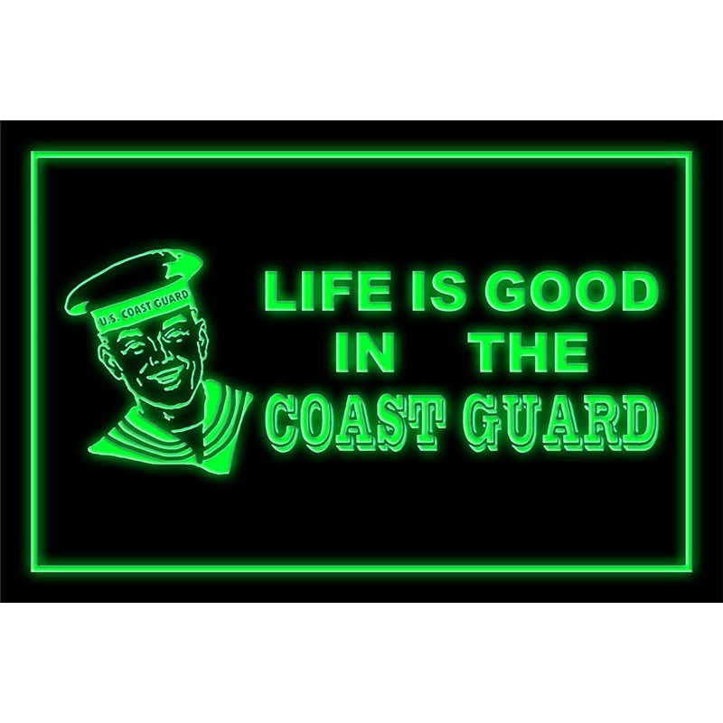 Coast Guard Life is Good Metal Tin Sign