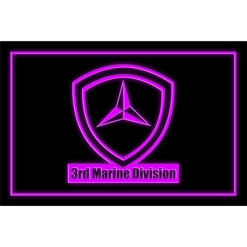 US Marine Corps 3rd Marine Division Metal Tin Sign