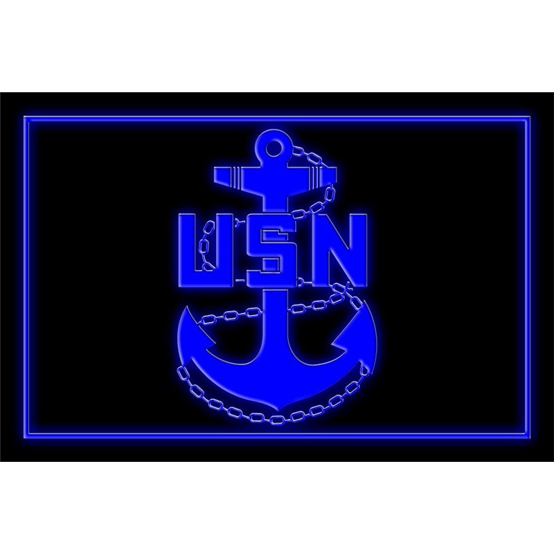 US Navy Anchor Metal Tin Sign