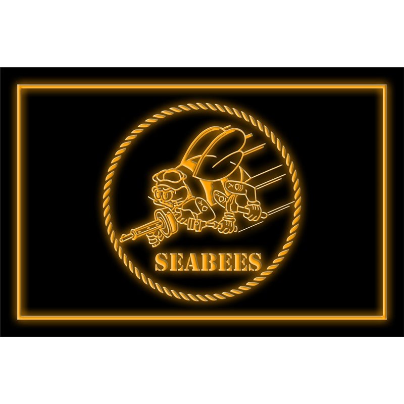 US Navy Seabees Metal Tin Sign