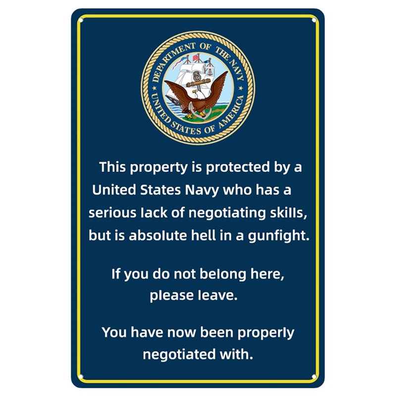 The United States Military Navy Metal Tin Sign