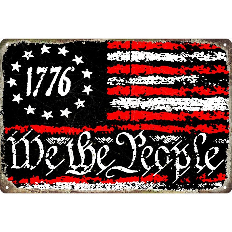 Vintage We The People 1776 Metal Tin Sign