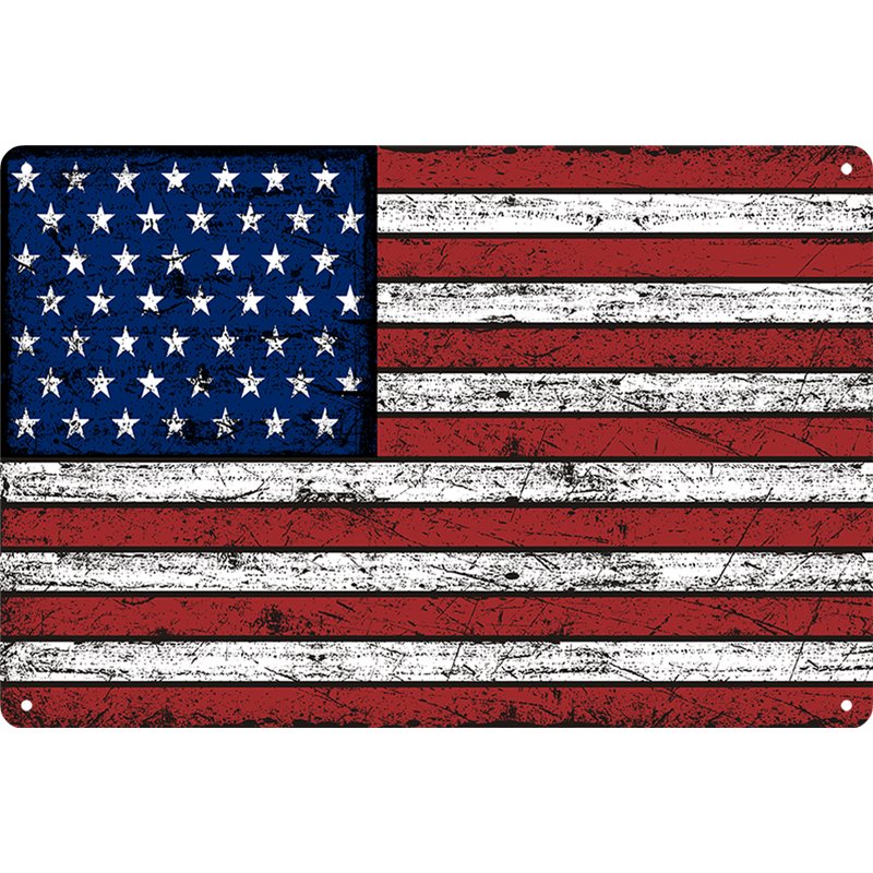 The United States US 49 stars Metal Tin Sign