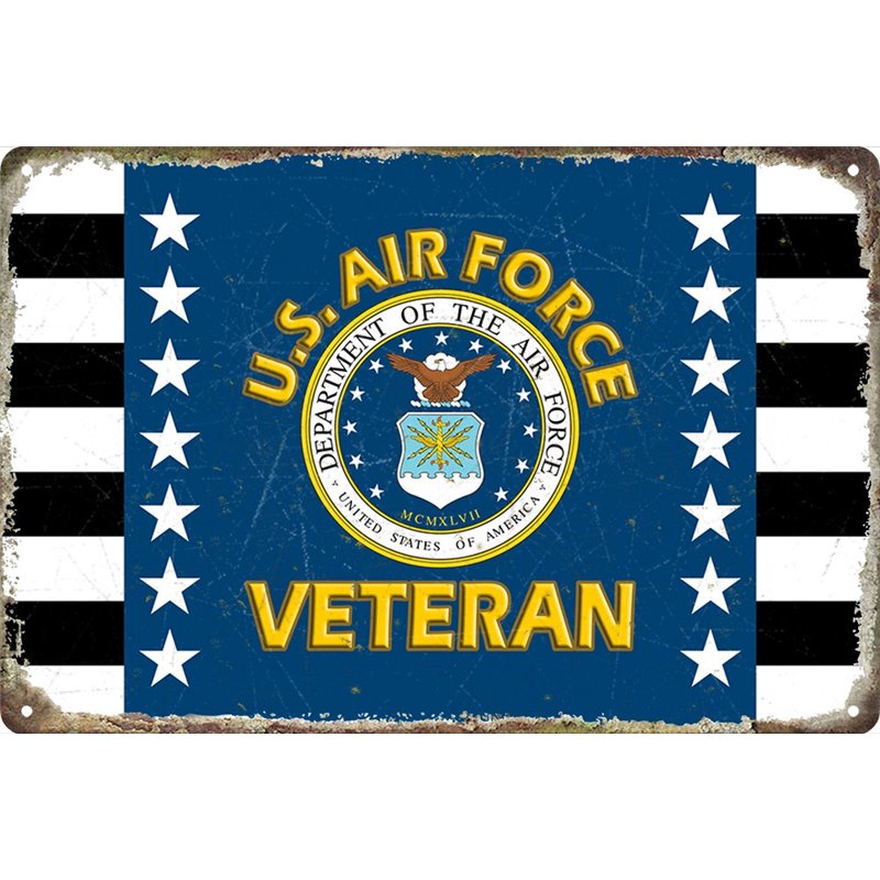 Veteran U.S. Air Force Metal Tin Sign