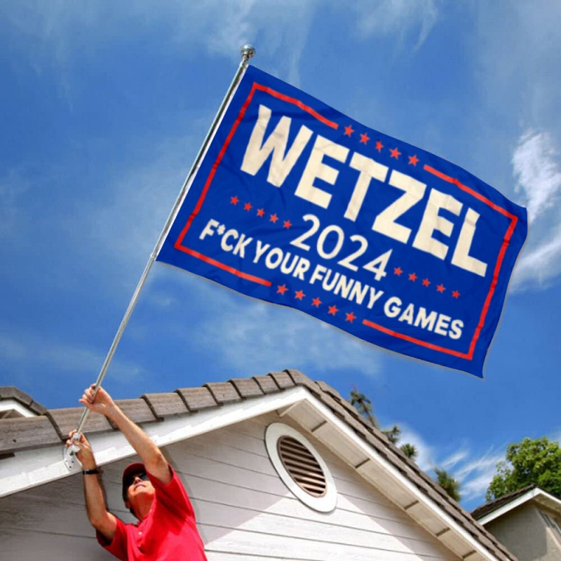 Koe Wetzel 2024 In Koe We Trust Flag Blue Flag Banner