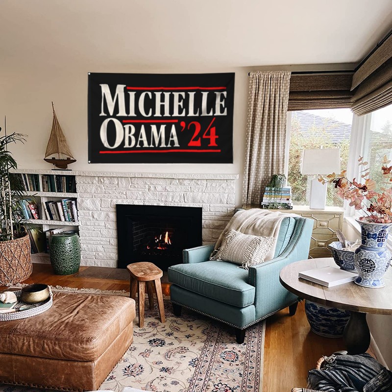 Michelle Obama 2024 Flag Banner