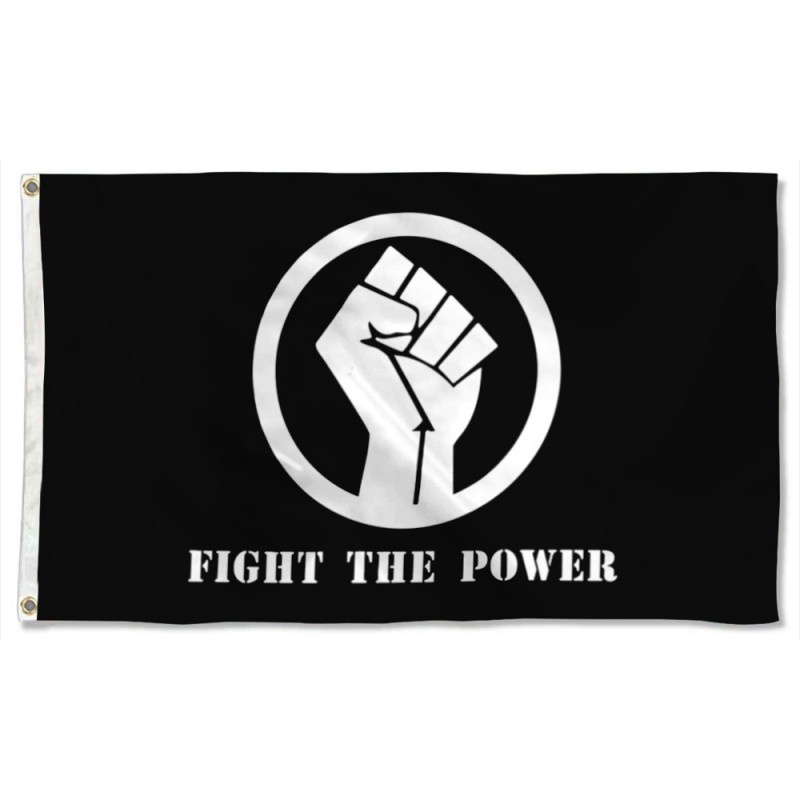 Fight The Power Stop The Violence Flag Banner